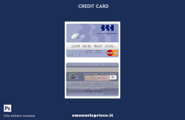 modello mastercard Haiti BRH Bank in stile verificato